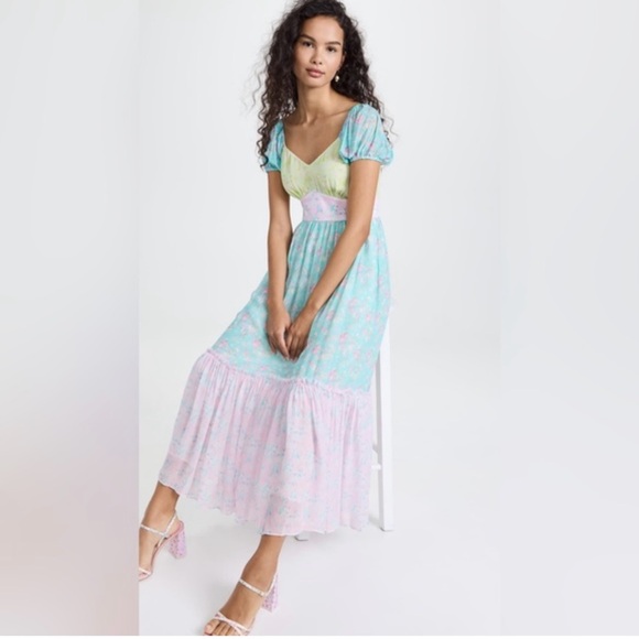 LoveShackFancy Dresses & Skirts - LoveShackFancy Angie Maxi Dress Fuji Sunrise Size 4